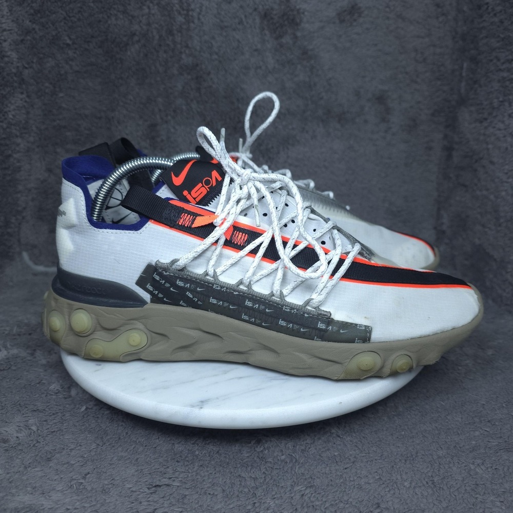 Nike React WR ISPA Shoes Mens Size 10.5 White Blue Low Top Sneakers AR8555-100